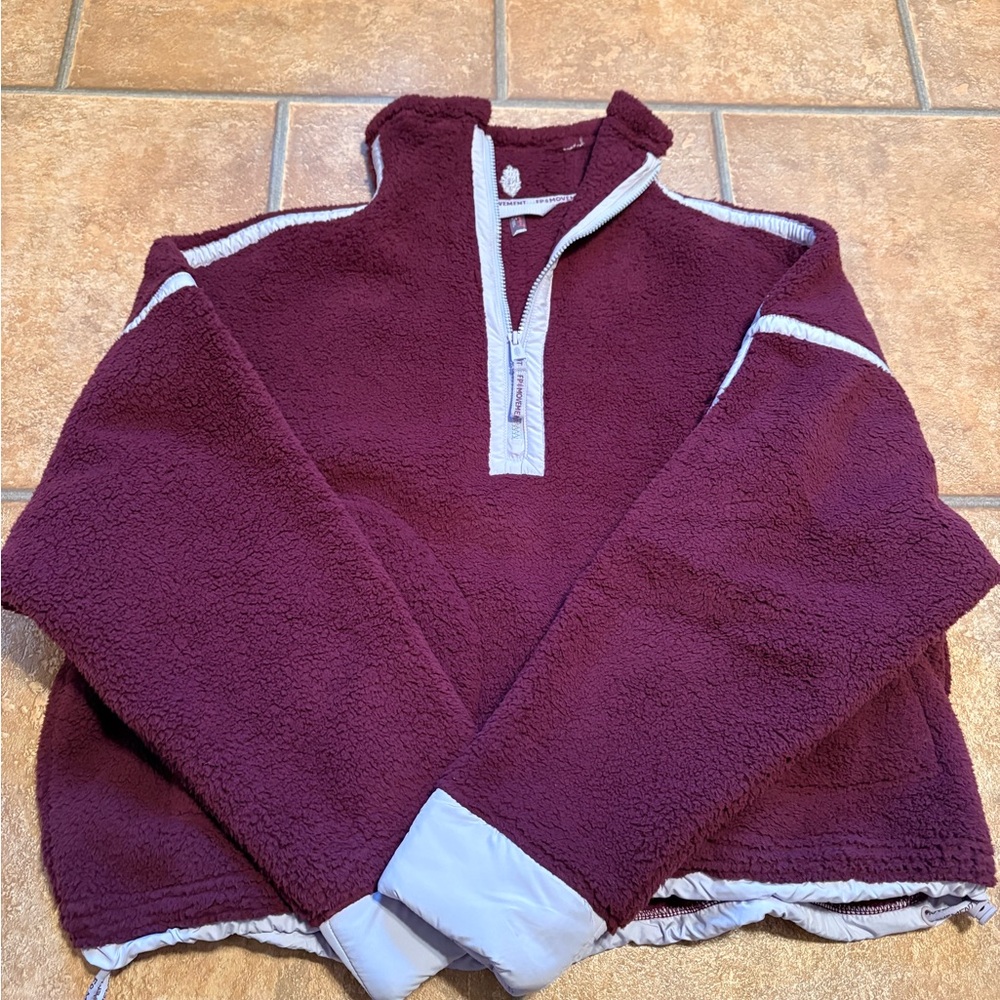 FP Movement by Free People Burgundy Fleece Pullover